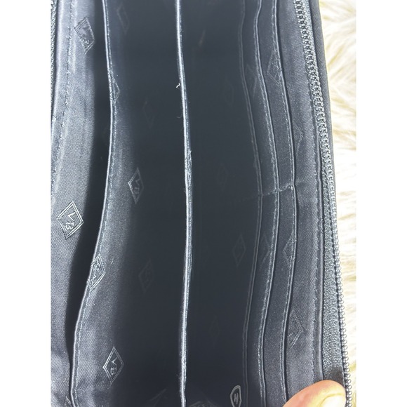 Vera Bradley Floral Quilted Cotton RFID Turnlock Wallet Organizer Blue Pink - Picture 4 of 5